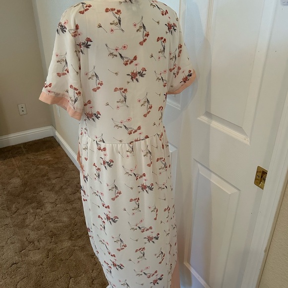 Polygram white floral button down sundress - Picture 4 of 4